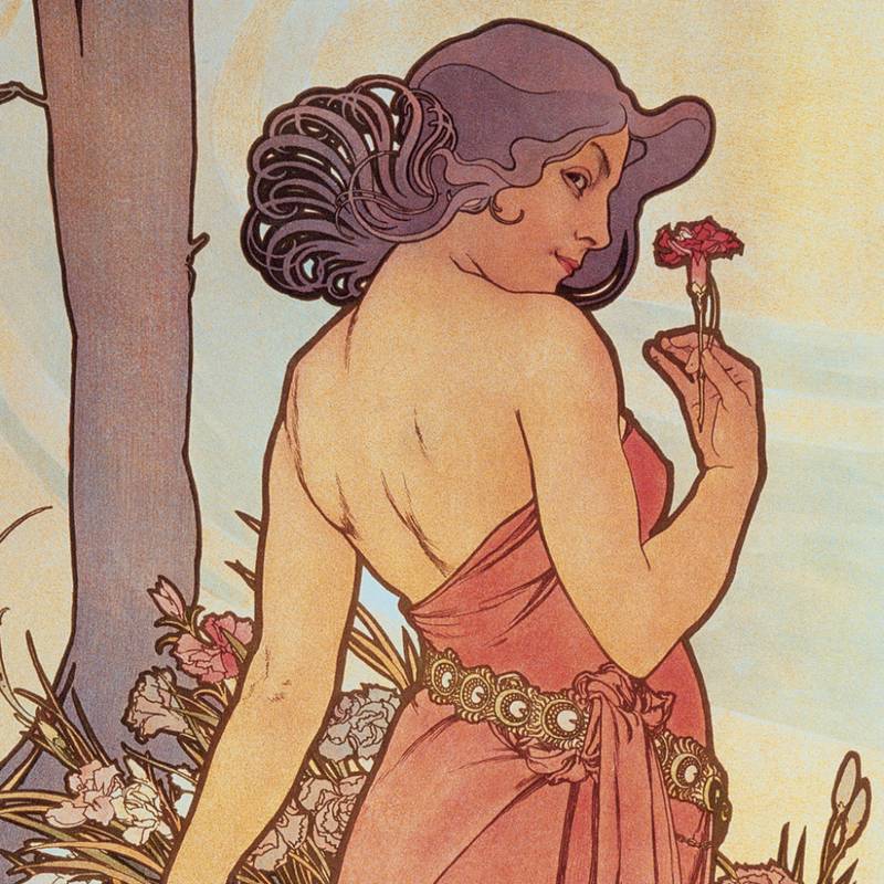 NOTIQUE Grid calendar Alphonse Mucha 2027, 30 x 30 cm NOTIQUE Grid calendar Alphonse Mucha 2027, 30 x 30 cm