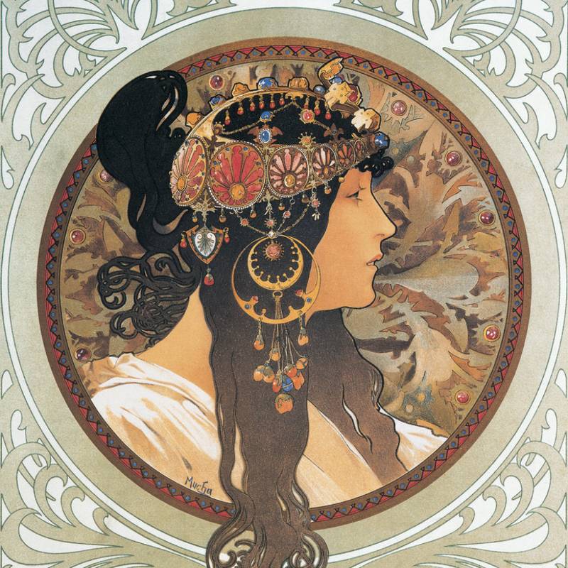 NOTIQUE Grid calendar Alphonse Mucha 2027, 30 x 30 cm NOTIQUE Grid calendar Alphonse Mucha 2027, 30 x 30 cm