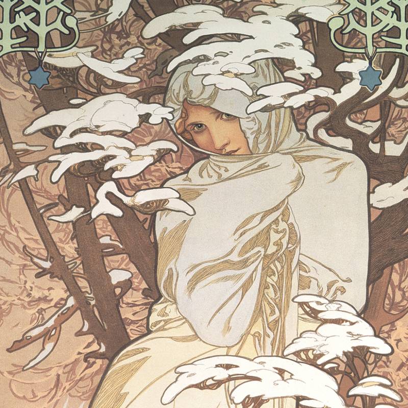 NOTIQUE Grid calendar Alphonse Mucha 2027, 30 x 30 cm NOTIQUE Grid calendar Alphonse Mucha 2027, 30 x 30 cm