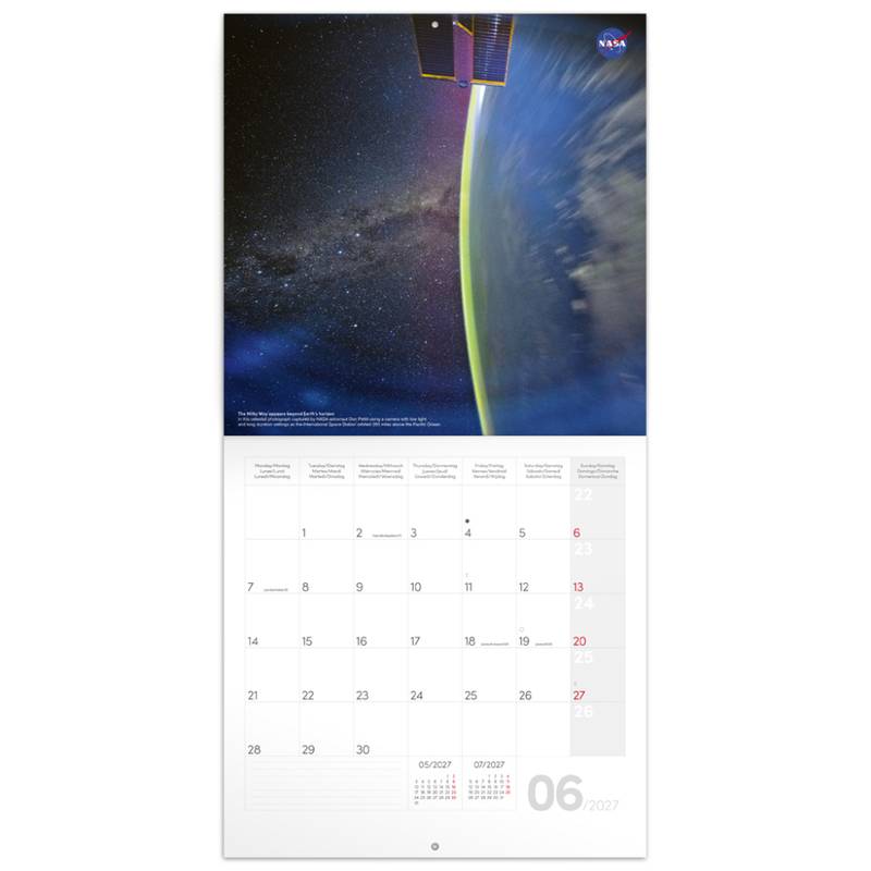 NOTIQUE Grid calendar NASA 2027, 30 x 30 cm NOTIQUE Grid calendar NASA 2027, 30 x 30 cm