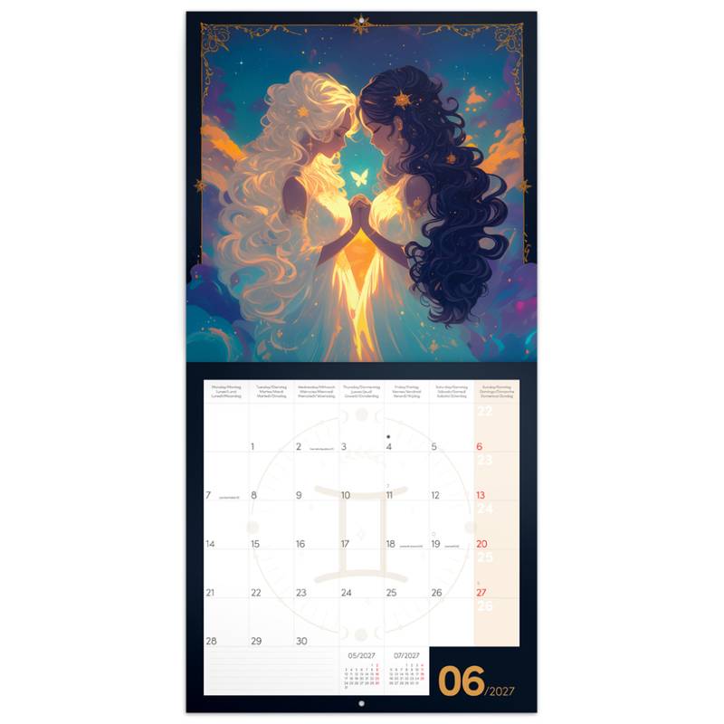 NOTIQUE Grid calendar Anime Zodiac 2027, 30 x 30 cm NOTIQUE Grid calendar Anime Zodiac 2027, 30 x 30 cm