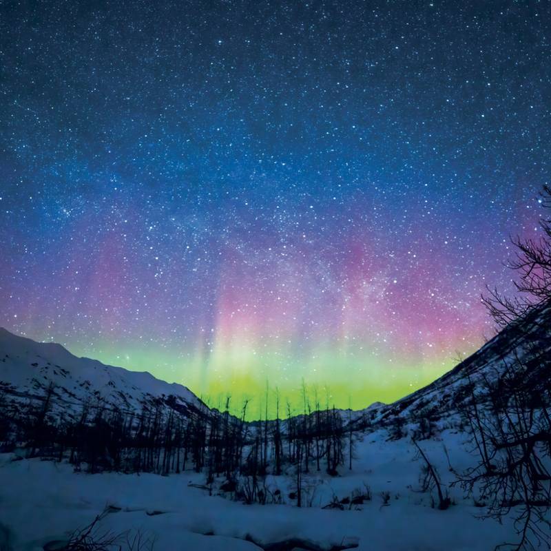 NOTIQUE Grid calendar Aurora Borealis 2027, 30 x 30 cm NOTIQUE Grid calendar Aurora Borealis 2027, 30 x 30 cm