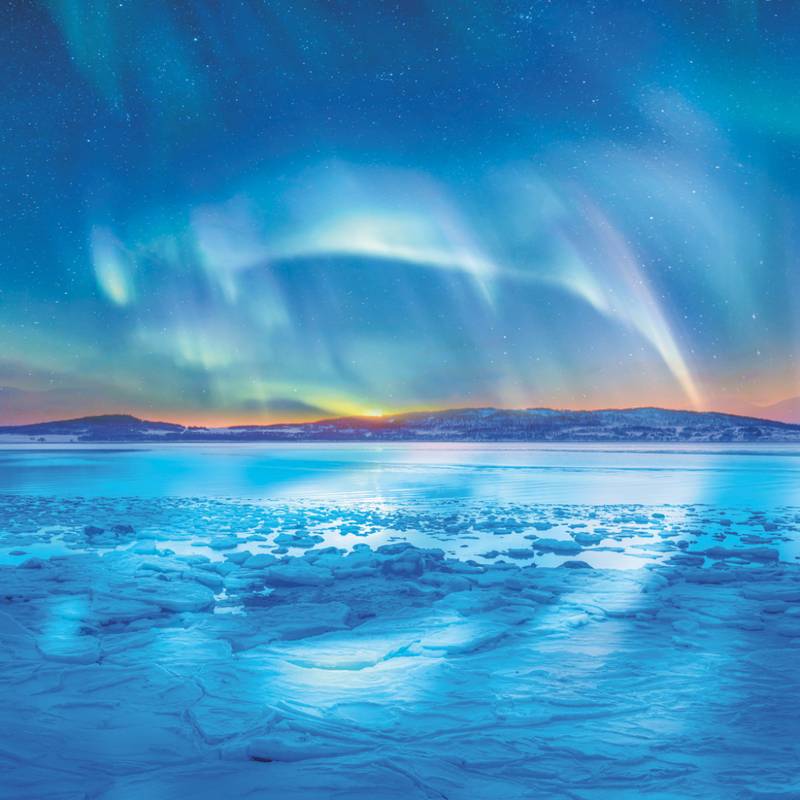 NOTIQUE Grid calendar Aurora Borealis 2027, 30 x 30 cm NOTIQUE Grid calendar Aurora Borealis 2027, 30 x 30 cm