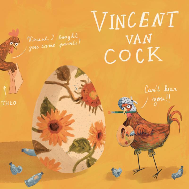 NOTIQUE Grid calendar Chicken Artists 2027, 30 x 30 cm NOTIQUE Grid calendar Chicken Artists 2027, 30 x 30 cm