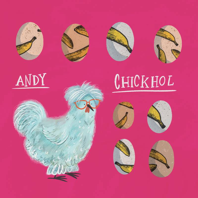 NOTIQUE Grid calendar Chicken Artists 2027, 30 x 30 cm NOTIQUE Grid calendar Chicken Artists 2027, 30 x 30 cm