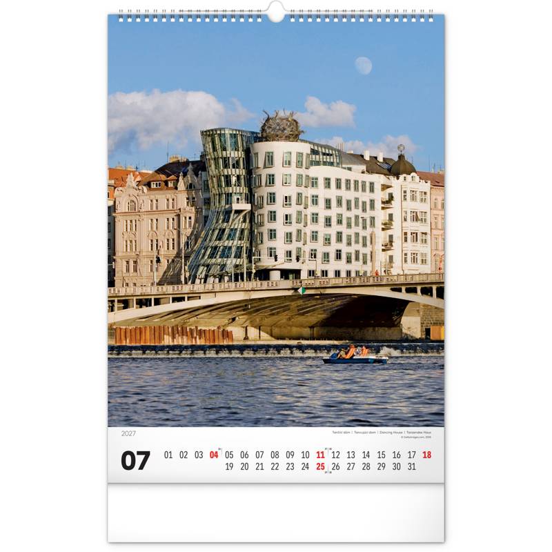 NOTIQUE Nástěnný kalendář Praha 2027, 33 x 46 cm NOTIQUE Nástěnný kalendář Praha 2027, 33 x 46 cm