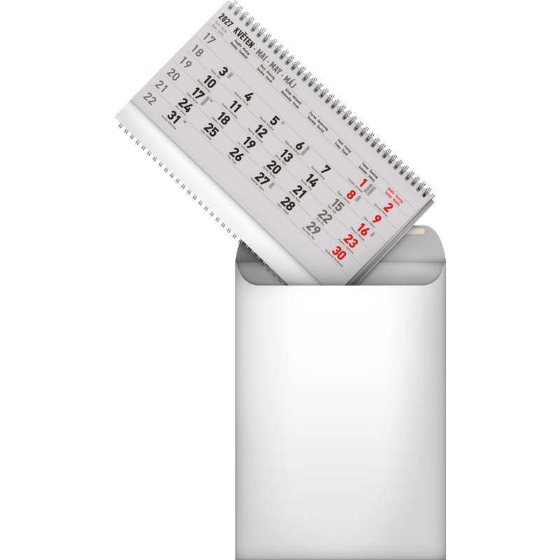 NOTIQUE Nástěnný kalendář 4měsíční standard skládací 2027, 29,5 x 84,5 cm NOTIQUE Nástěnný kalendář 4měsíční standard skládací 2027, 29,5 x 84,5 cm