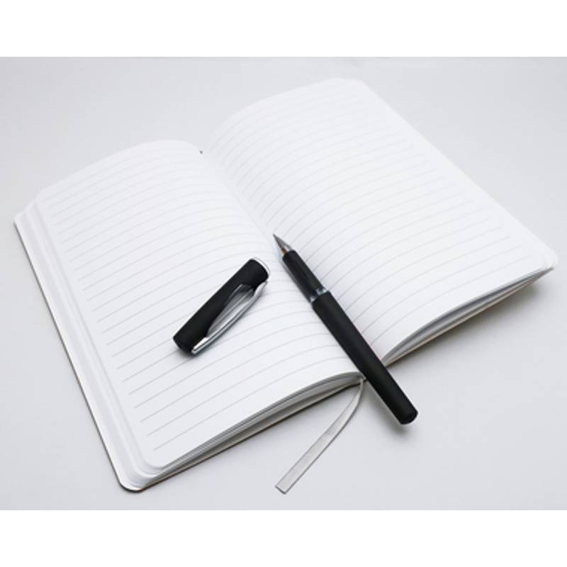 Notes linkovaný - A5 - kraft - chrpy Notes linkovaný - A5 - kraft - chrpy