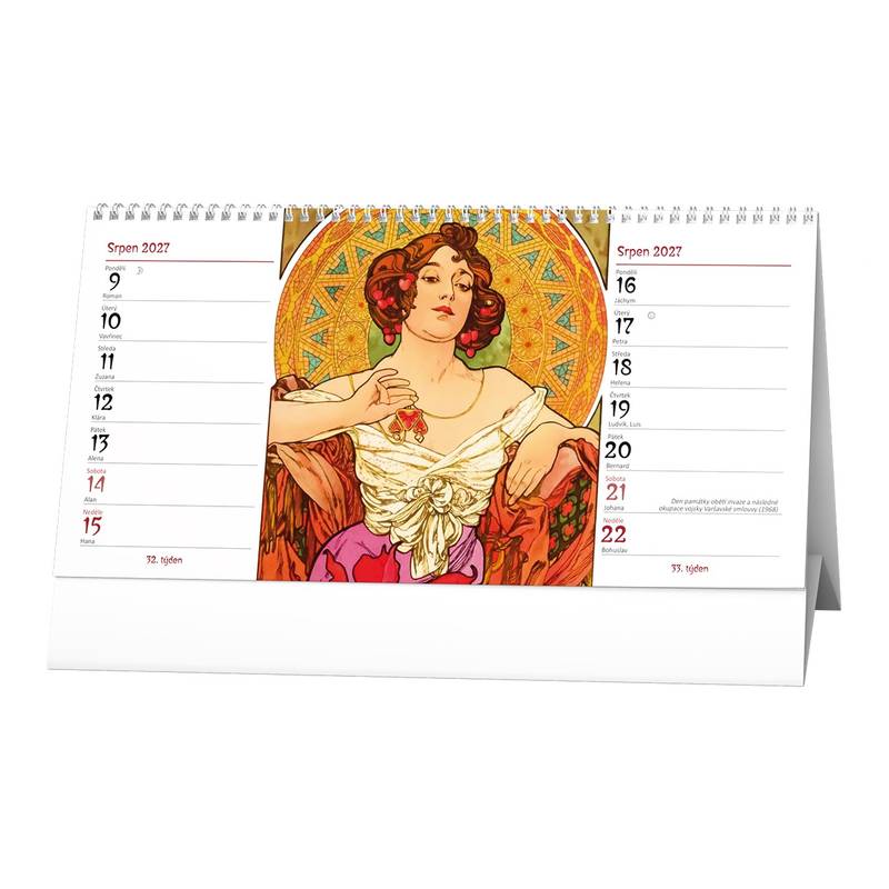 Stolní čtrnáctidenní kalendář - Alfons Mucha 2027 Stolní čtrnáctidenní kalendář - Alfons Mucha 2027