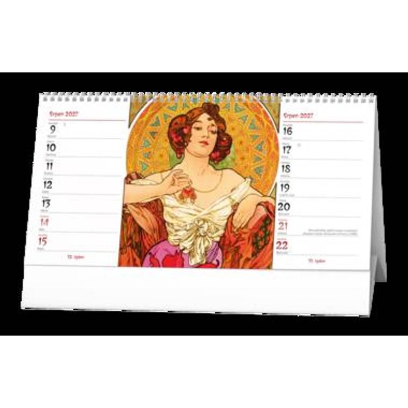 Stolní čtrnáctidenní kalendář - Alfons Mucha 2027 Stolní čtrnáctidenní kalendář - Alfons Mucha 2027