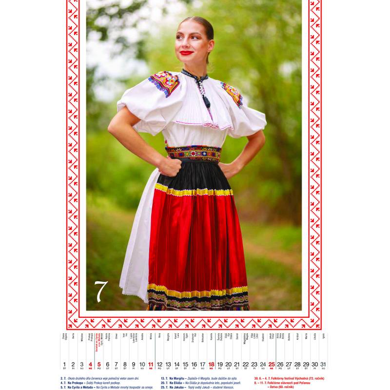 Nástenný kalendár SLOVENSKÝ FOLKLÓR 2027 Nástenný kalendár SLOVENSKÝ FOLKLÓR 2027