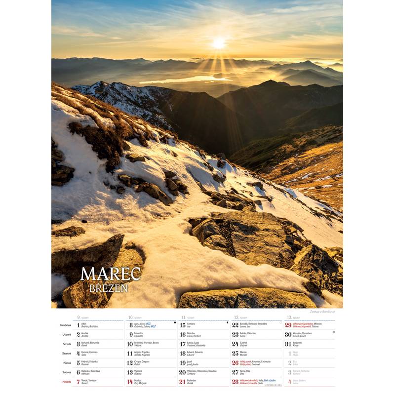 Nástenný kalendár TATRY 2027 Nástenný kalendár TATRY 2027