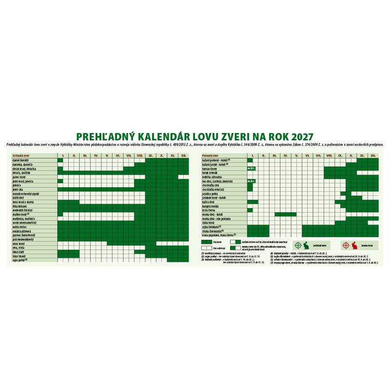 Stolový kalendár Poľovník 2027 Stolový kalendár Poľovník 2027