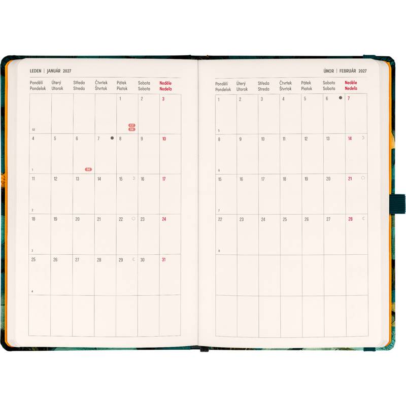 NOTIQUE Planbook diář/notes Kočka 2027, 13 x 21 cm NOTIQUE Planbook diář/notes Kočka 2027, 13 x 21 cm