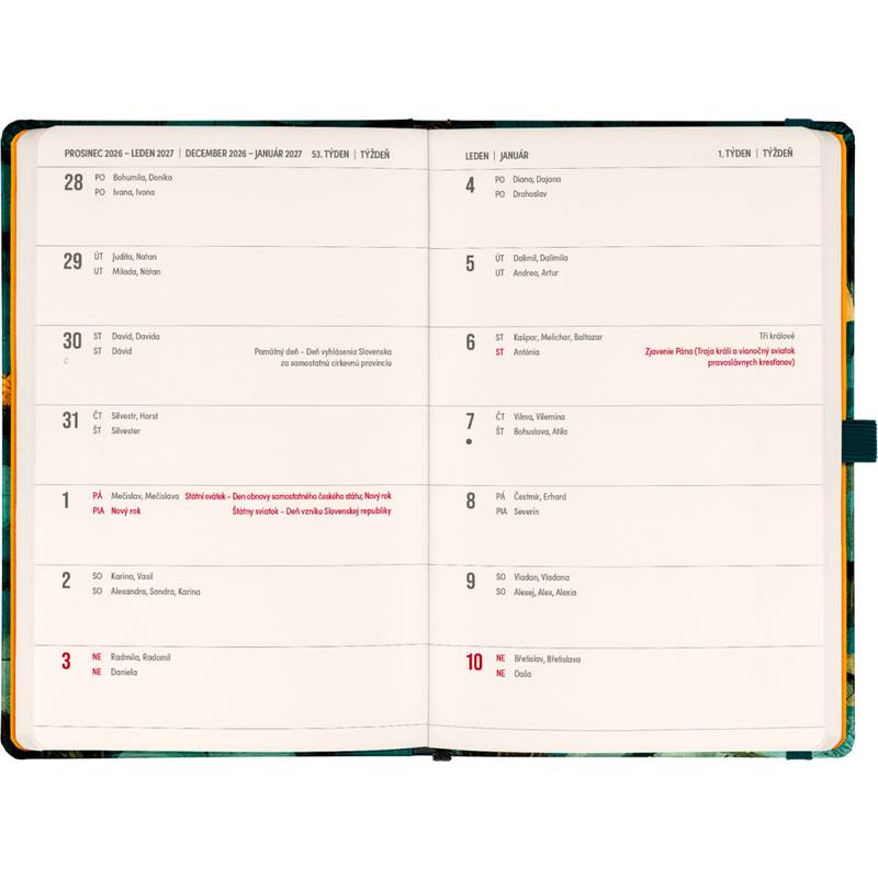 NOTIQUE Planbook diář/notes Kočka 2027, 13 x 21 cm NOTIQUE Planbook diář/notes Kočka 2027, 13 x 21 cm