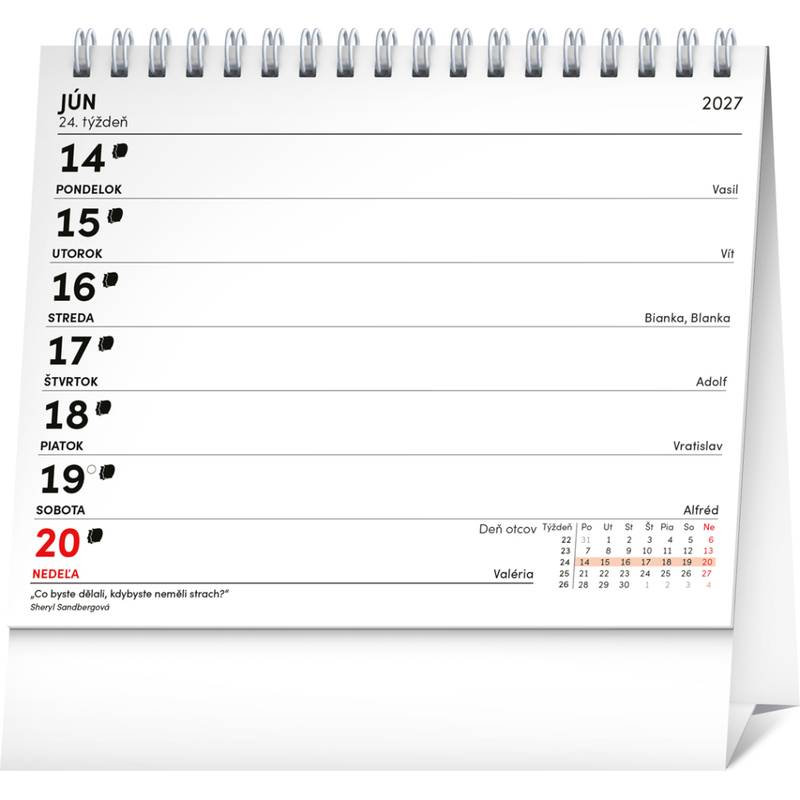 NOTIQUE Stolový kalendár Plánovací s citátmi 2027, 16,5 x 13 cm NOTIQUE Stolový kalendár Plánovací s citátmi 2027, 16,5 x 13 cm