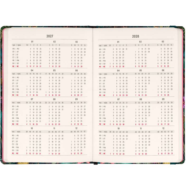 NOTIQUE Týdenní diář do kabelky Tropická džungle 2027, 9,8 x 14,5 cm NOTIQUE Týdenní diář do kabelky Tropická džungle 2027, 9,8 x 14,5 cm