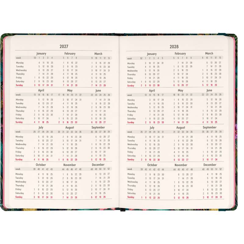 NOTIQUE Weekly Purse size planner Tropical Jungle 2027, 9,8 x 14,5 cm NOTIQUE Weekly Purse size planner Tropical Jungle 2027, 9,8 x 14,5 cm