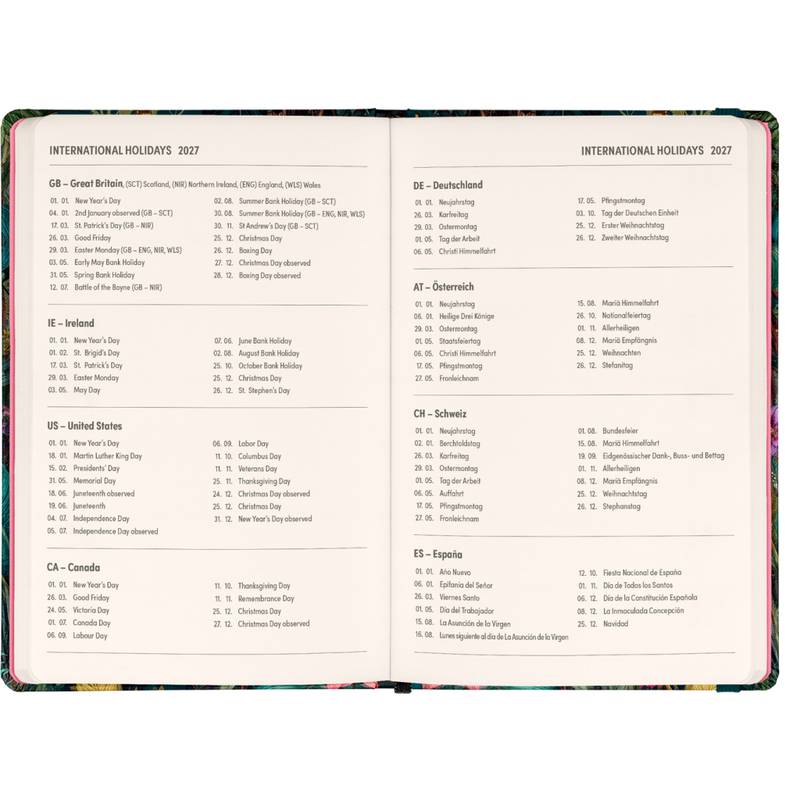 NOTIQUE Weekly Purse size planner Tropical Jungle 2027, 9,8 x 14,5 cm NOTIQUE Weekly Purse size planner Tropical Jungle 2027, 9,8 x 14,5 cm
