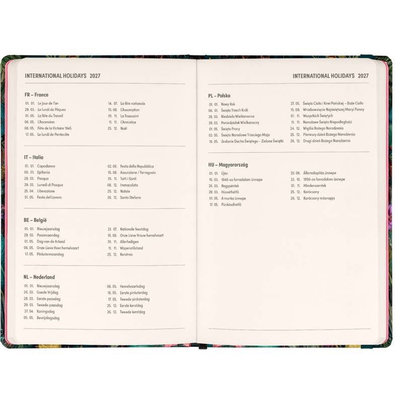 NOTIQUE Weekly Purse size planner Tropical Jungle 2027, 9,8 x 14,5 cm NOTIQUE Weekly Purse size planner Tropical Jungle 2027, 9,8 x 14,5 cm