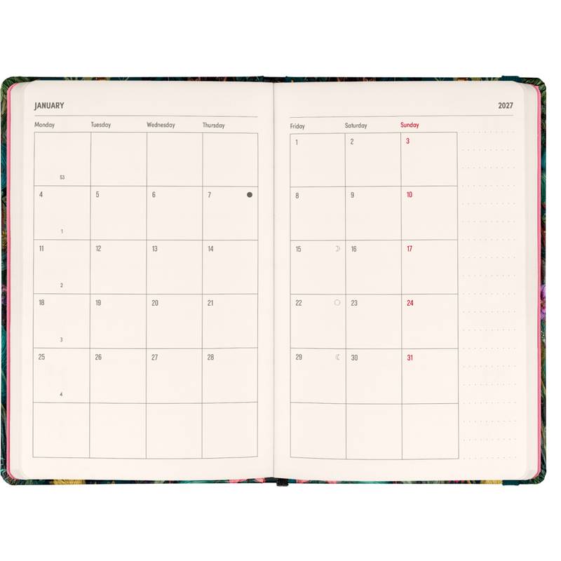 NOTIQUE Weekly Purse size planner Tropical Jungle 2027, 9,8 x 14,5 cm NOTIQUE Weekly Purse size planner Tropical Jungle 2027, 9,8 x 14,5 cm