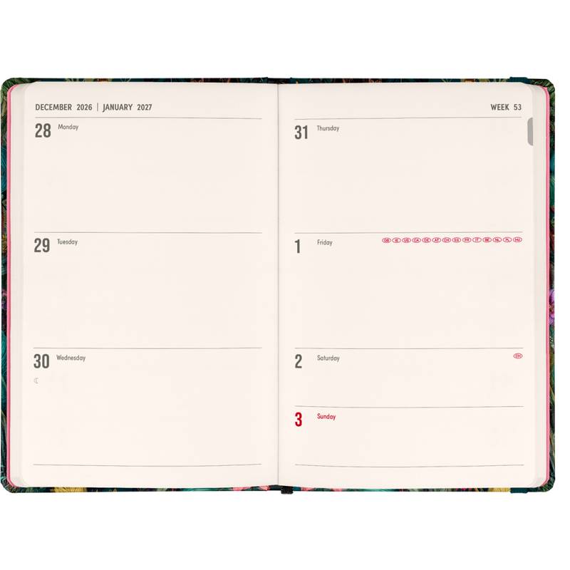 NOTIQUE Weekly Purse size planner Tropical Jungle 2027, 9,8 x 14,5 cm NOTIQUE Weekly Purse size planner Tropical Jungle 2027, 9,8 x 14,5 cm