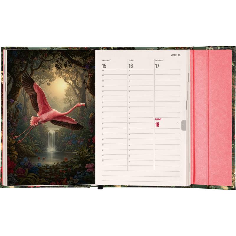 NOTIQUE Magnetic weekly planner Flamingo 2027, 11 x 16 cm NOTIQUE Magnetic weekly planner Flamingo 2027, 11 x 16 cm