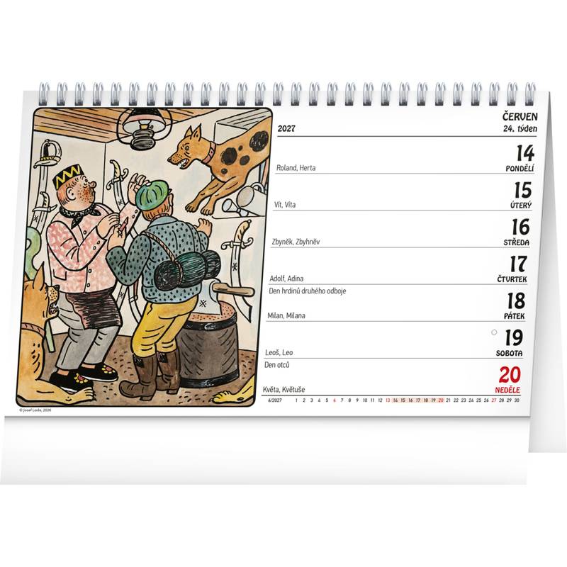NOTIQUE Stolní kalendář Josef Lada CZ 2027, 23,1 x 14,5 cm NOTIQUE Stolní kalendář Josef Lada CZ 2027, 23,1 x 14,5 cm