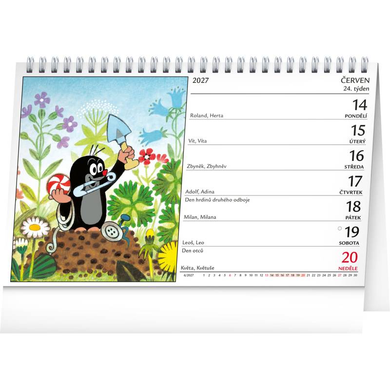 NOTIQUE Stolní kalendář Krtek CZ 2027, 23,1 x 14,5 cm NOTIQUE Stolní kalendář Krtek CZ 2027, 23,1 x 14,5 cm