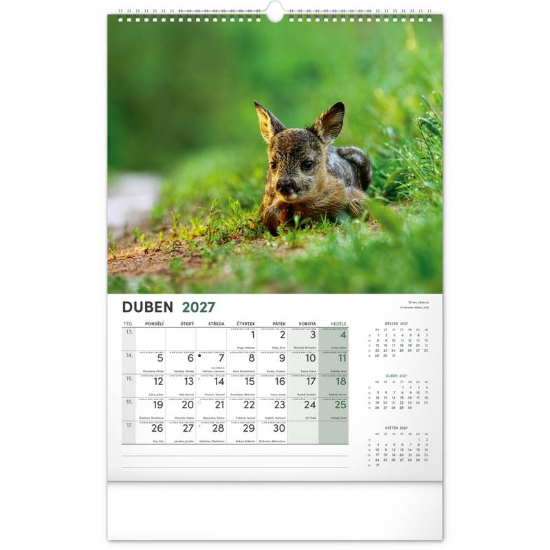 NOTIQUE Nástěnný kalendář Lovecký CZ 2027, 33 x 46 cm NOTIQUE Nástěnný kalendář Lovecký CZ 2027, 33 x 46 cm
