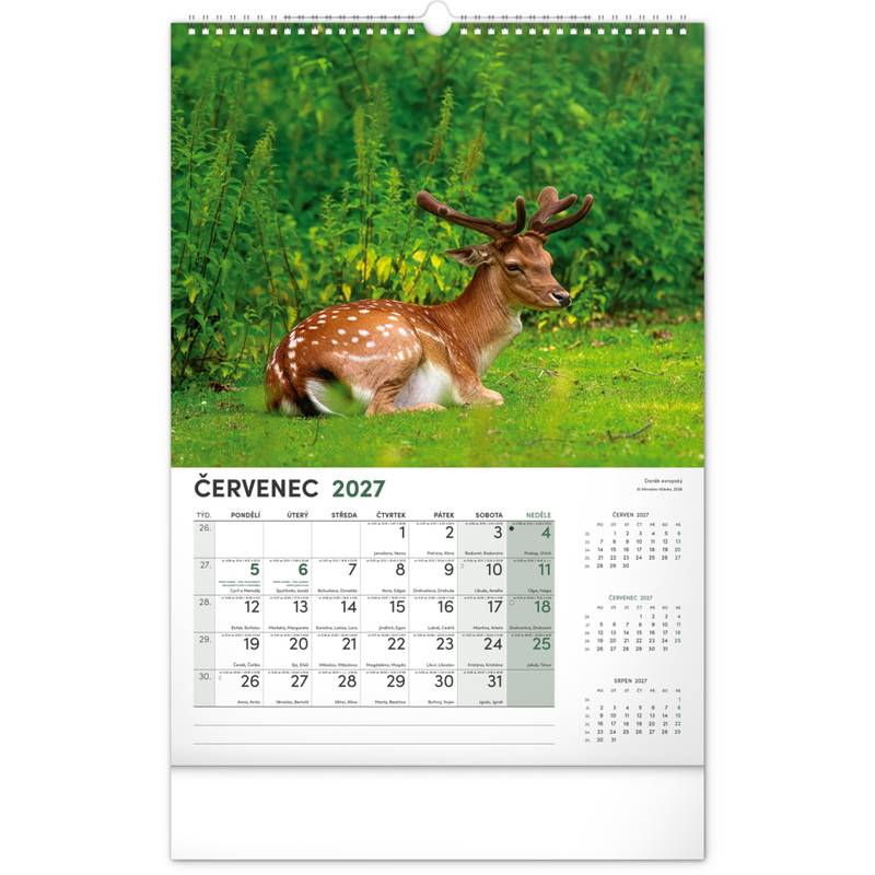 NOTIQUE Nástěnný kalendář Lovecký CZ 2027, 33 x 46 cm NOTIQUE Nástěnný kalendář Lovecký CZ 2027, 33 x 46 cm