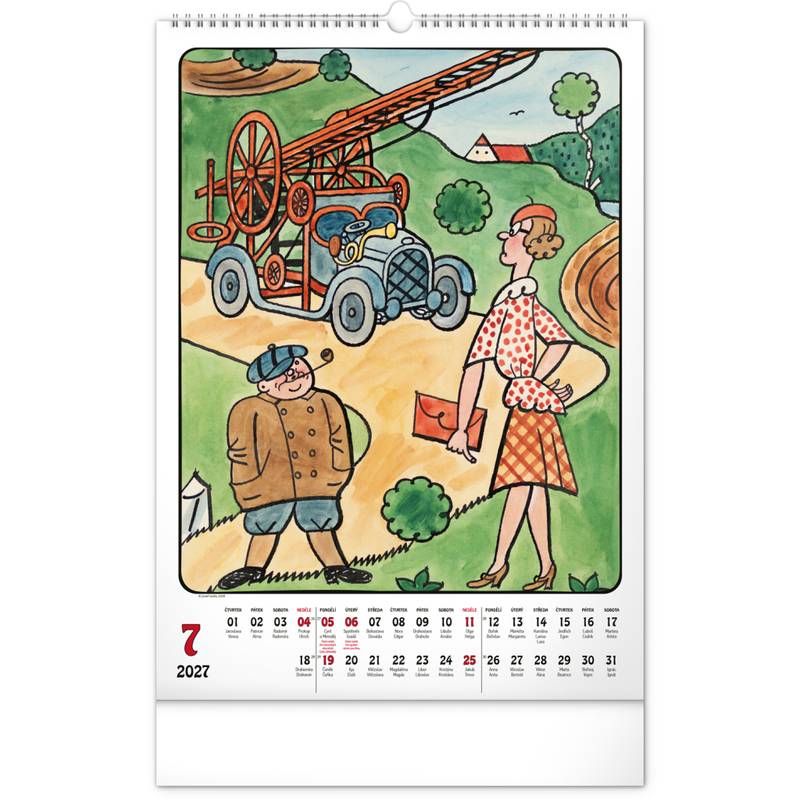 NOTIQUE Nástěnný kalendář Josef Lada CZ 2027, 33 x 46 cm NOTIQUE Nástěnný kalendář Josef Lada CZ 2027, 33 x 46 cm