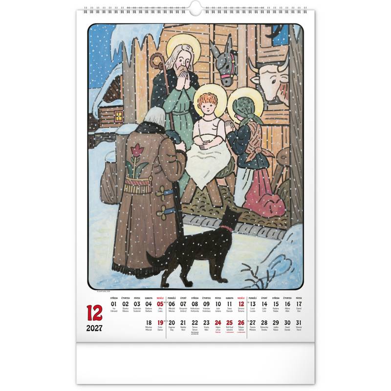 NOTIQUE Nástěnný kalendář Josef Lada CZ 2027, 33 x 46 cm NOTIQUE Nástěnný kalendář Josef Lada CZ 2027, 33 x 46 cm