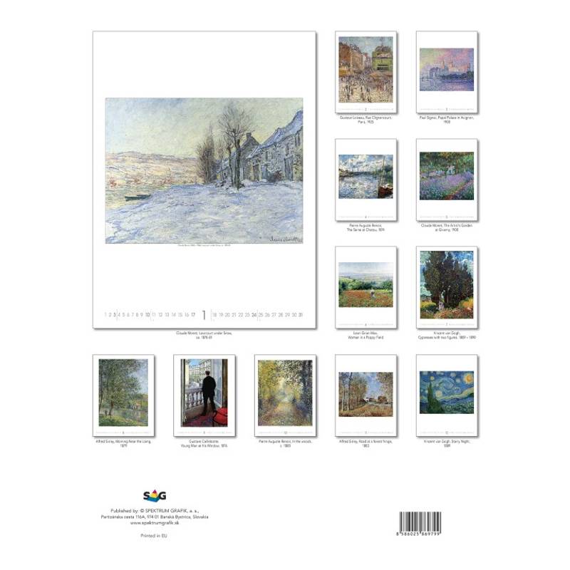 Nástenný kalendár Impressionists 2027 Nástenný kalendár Impressionists 2027