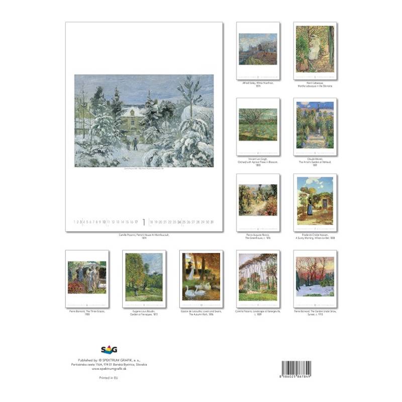 Nástenný kalendár Gardens Impressionism 2027 Nástenný kalendár Gardens Impressionism 2027