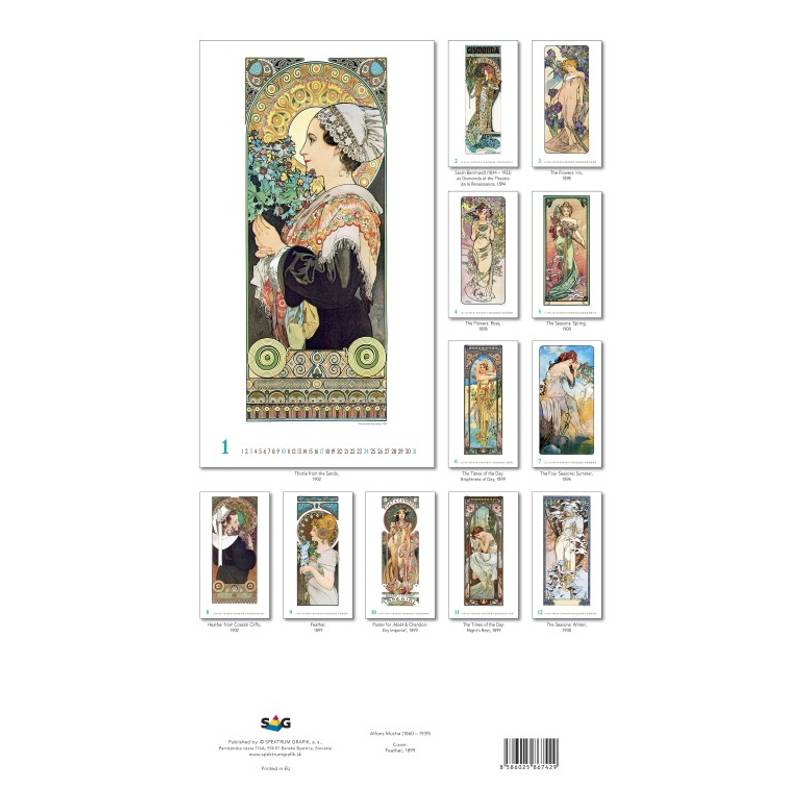 Nástenný kalendár Alfons Mucha 2027 Nástenný kalendár Alfons Mucha 2027