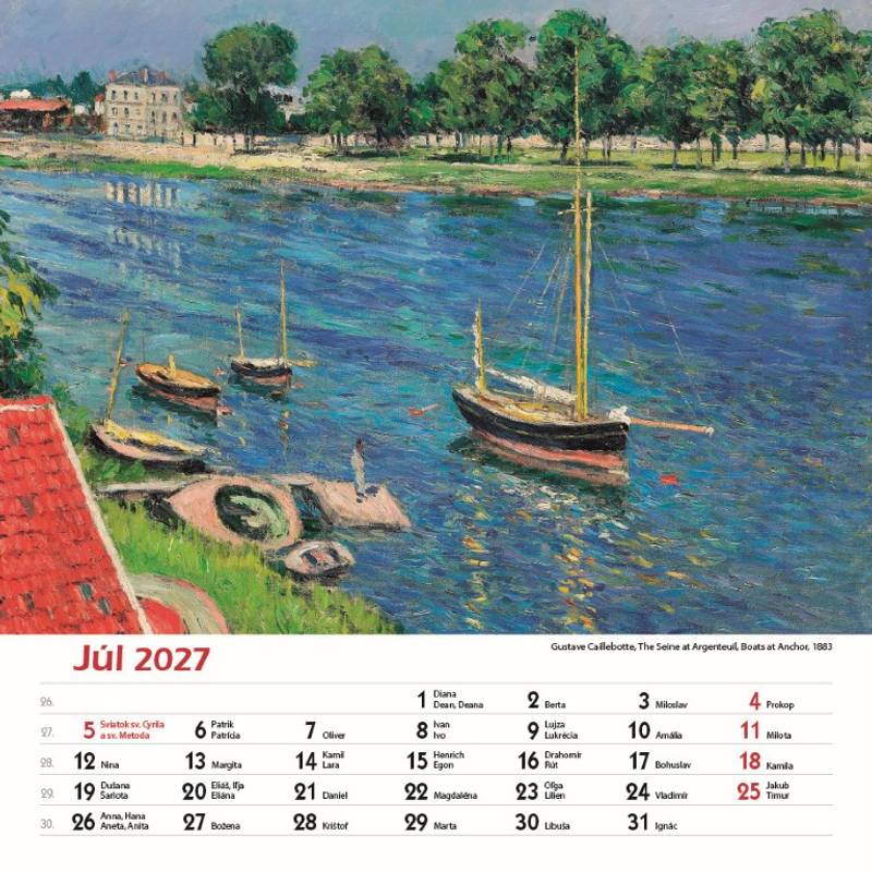 Nástenný kalendár Impresionisti štvorec 2027 Nástenný kalendár Impresionisti štvorec 2027
