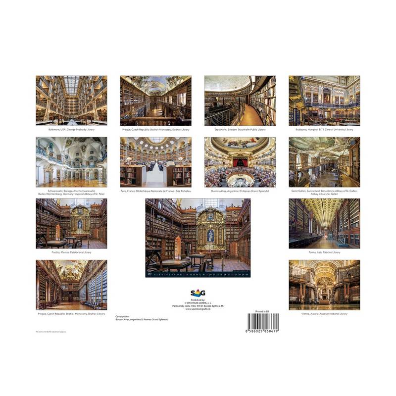 Nástenný kalendár Bibliotheca 2027 Nástenný kalendár Bibliotheca 2027