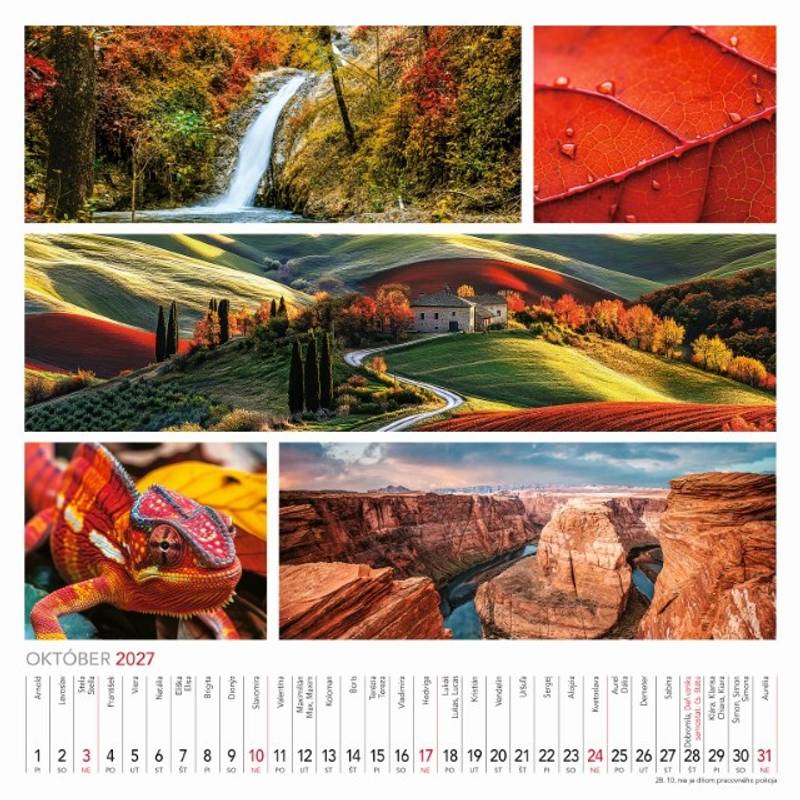 Nástenný kalendár Colours of nature 2027 Nástenný kalendár Colours of nature 2027