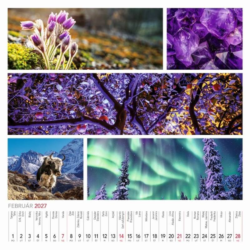 Nástenný kalendár Colours of nature 2027 Nástenný kalendár Colours of nature 2027
