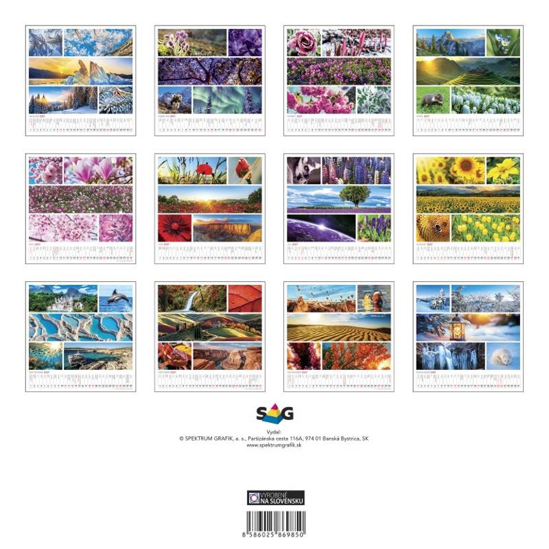 Nástenný kalendár Colours of nature 2027 Nástenný kalendár Colours of nature 2027