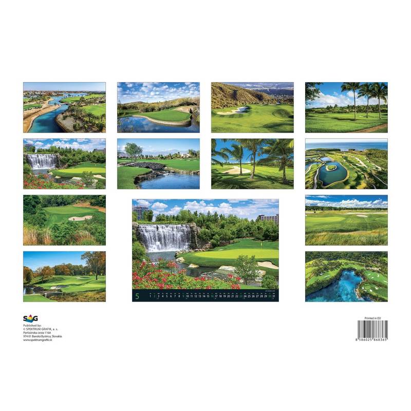 Nástenný kalendár Golf 2027 Nástenný kalendár Golf 2027