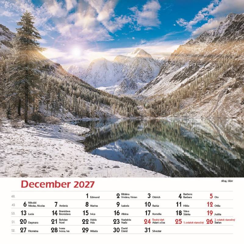 Nástenný kalendár Svet ticha 2027 Nástenný kalendár Svet ticha 2027
