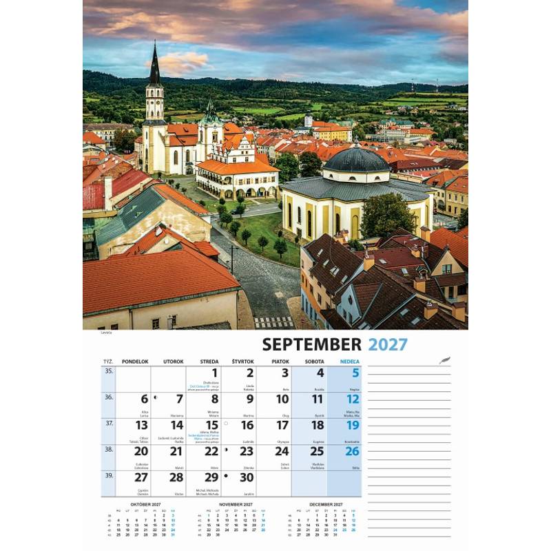 Nástenný kalendár Slovensko z výšky 2027 Nástenný kalendár Slovensko z výšky 2027