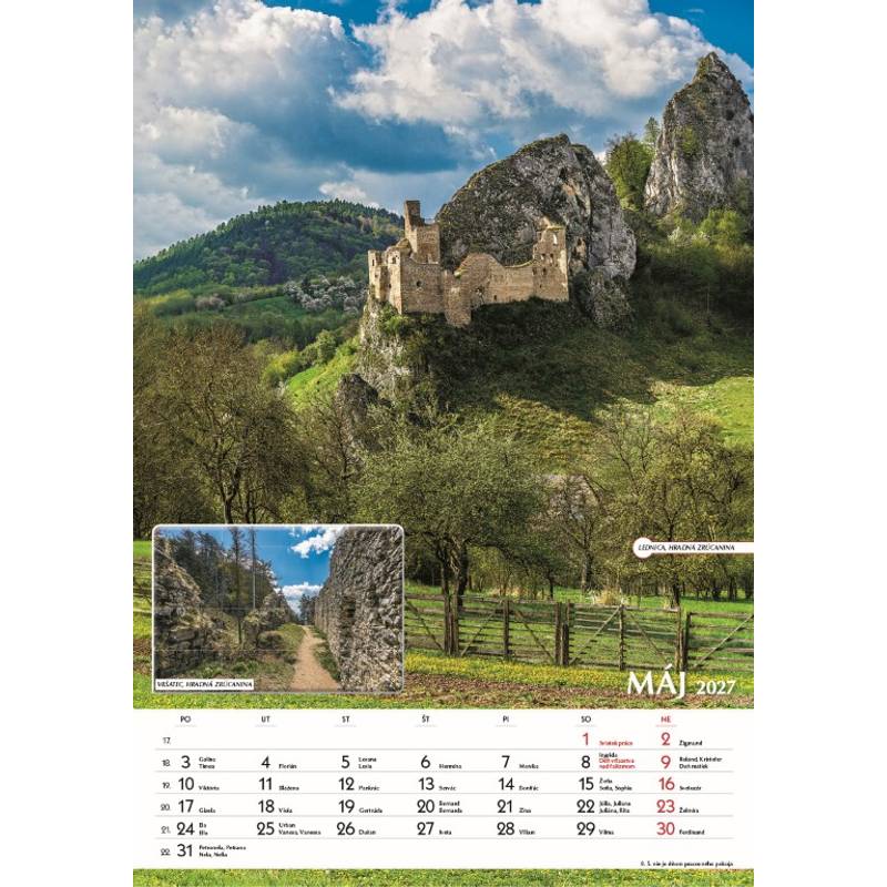 Nástenný kalendár Spoznávame Slovensko 2027 Nástenný kalendár Spoznávame Slovensko 2027