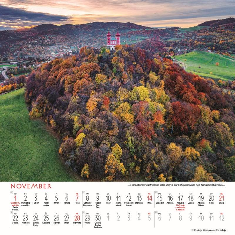 Nástenný kalendár Slovensko štvorec 2027 Nástenný kalendár Slovensko štvorec 2027