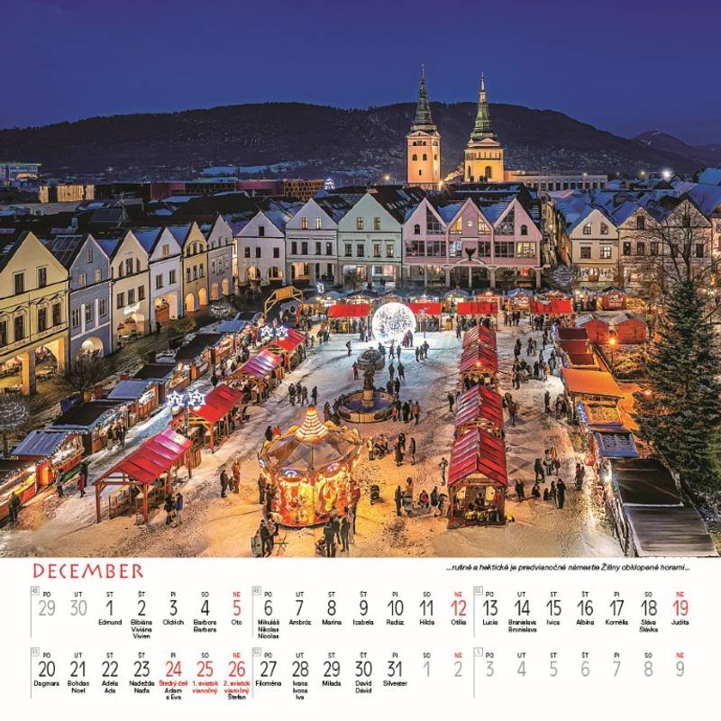 Nástenný kalendár Slovensko štvorec 2027 Nástenný kalendár Slovensko štvorec 2027