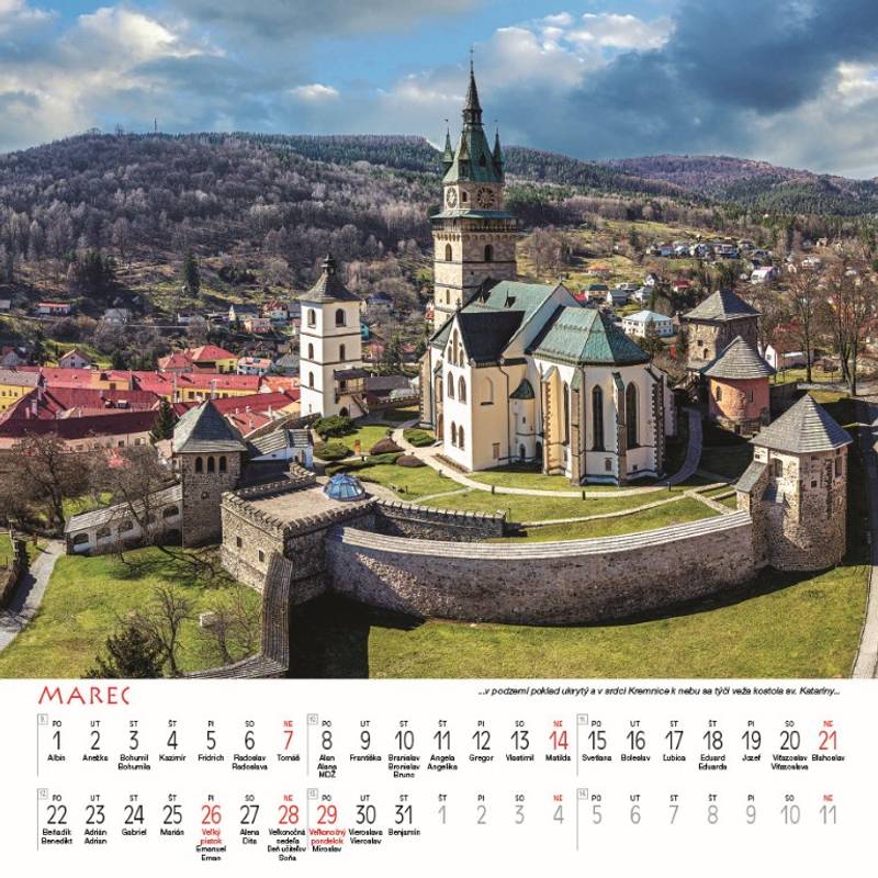 Nástenný kalendár Slovensko štvorec 2027 Nástenný kalendár Slovensko štvorec 2027