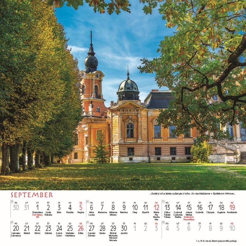 Nástenný kalendár Slovensko štvorec 2027 Nástenný kalendár Slovensko štvorec 2027