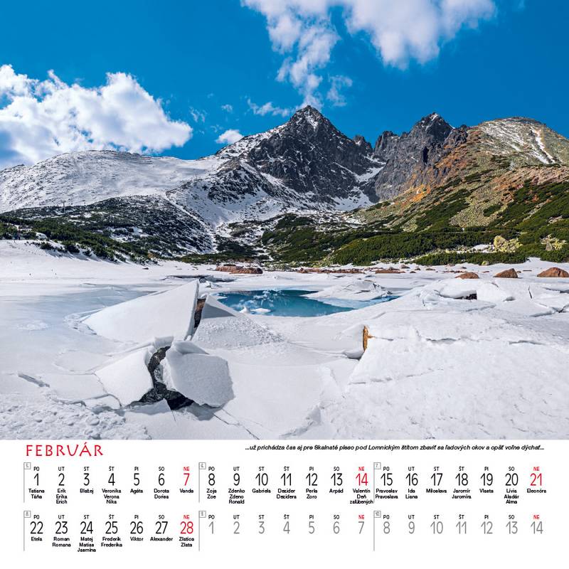 Nástenný kalendár Tatry štvorec 2027 Nástenný kalendár Tatry štvorec 2027